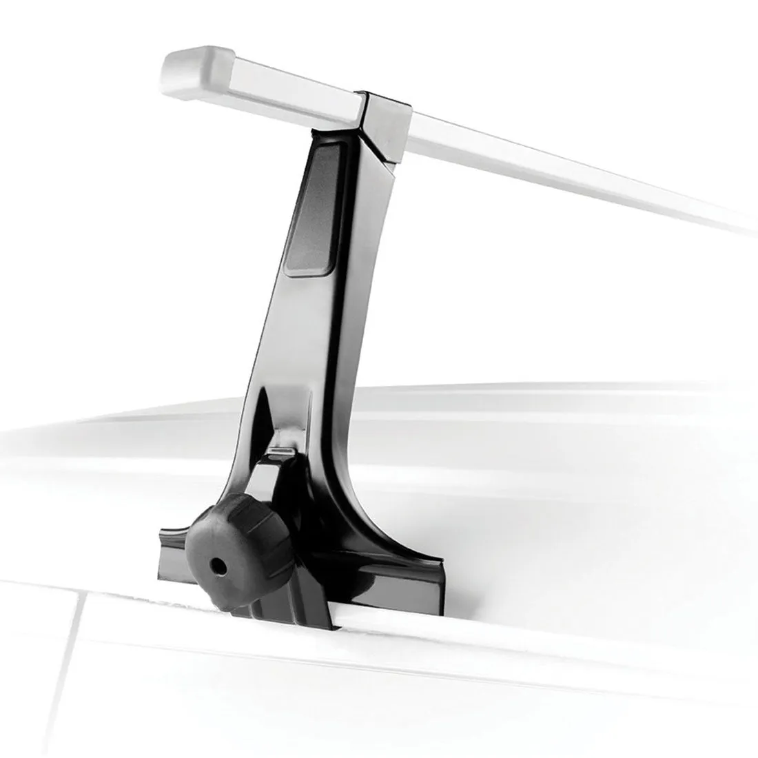 120cm Universal Rain Gutter Car Roof Racks | Black Adjustable Brackets | Medium