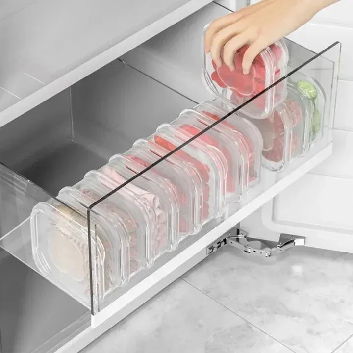 1/5PCS Small Food Preservation Boxes Refrigerator Frozen Meat Vegetable Fresh-Keeping Box Transparent Kitchen Sealed Storage Box