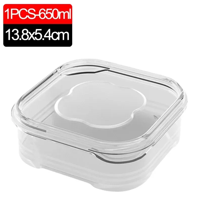 1/5PCS Small Food Preservation Boxes Refrigerator Frozen Meat Vegetable Fresh-Keeping Box Transparent Kitchen Sealed Storage Box