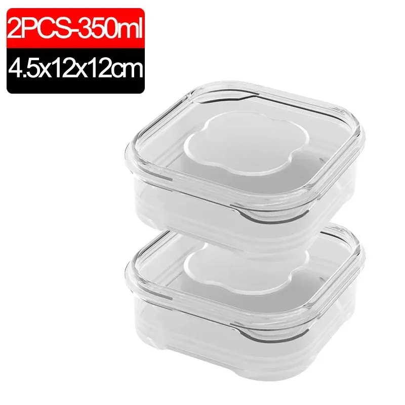 1/5PCS Small Food Preservation Boxes Refrigerator Frozen Meat Vegetable Fresh-Keeping Box Transparent Kitchen Sealed Storage Box