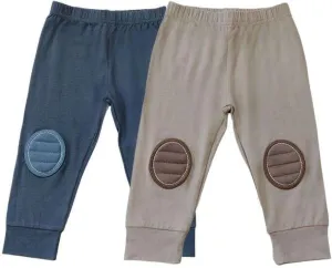 2-Pack Viscose Baby Pants with Knee Pads Soft Toddler Pants for Boys & Girls, Baby Boy Pants & Baby Girl Pants 2T-4T