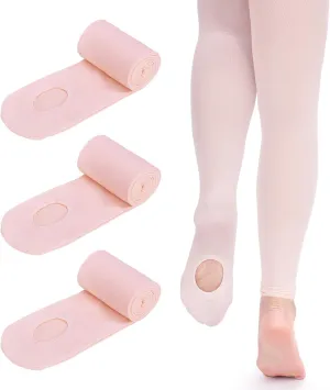 3 Pairs Ballet Tights for Girls - Ultra Soft Convertible Transition Dance Tights for Toddlers, Kids, Students - 60D