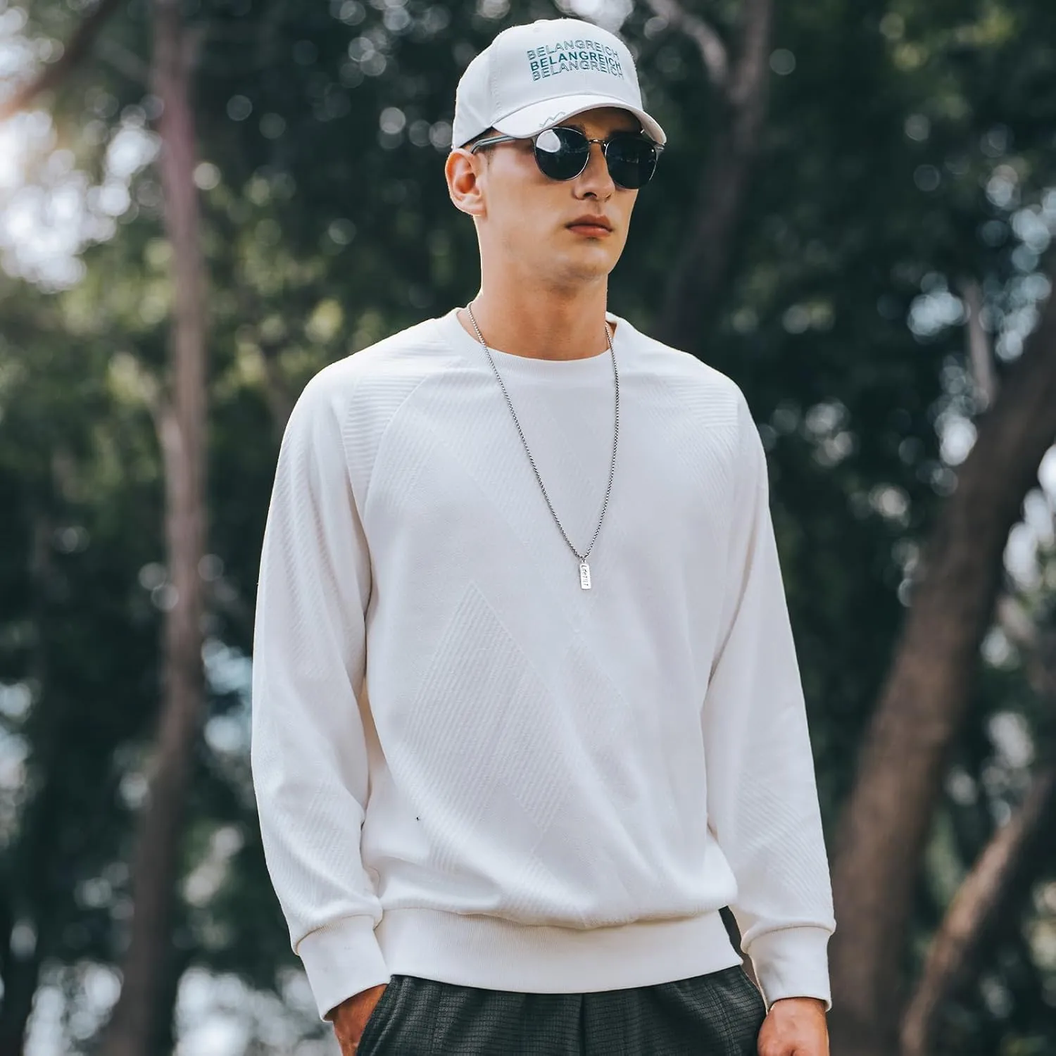 370g heavy pineapple pattern autumn men's sweatshirt round neck jacket long sleeve inner wear spring and autumn style top