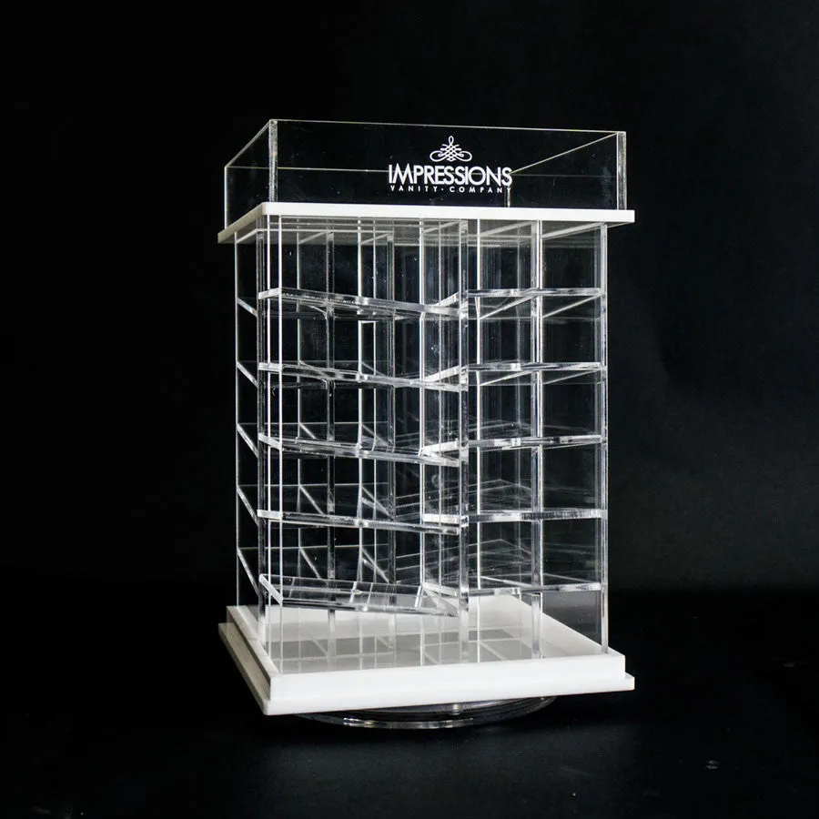 48-Slot Acrylic Lipstick Spinner with Open Top