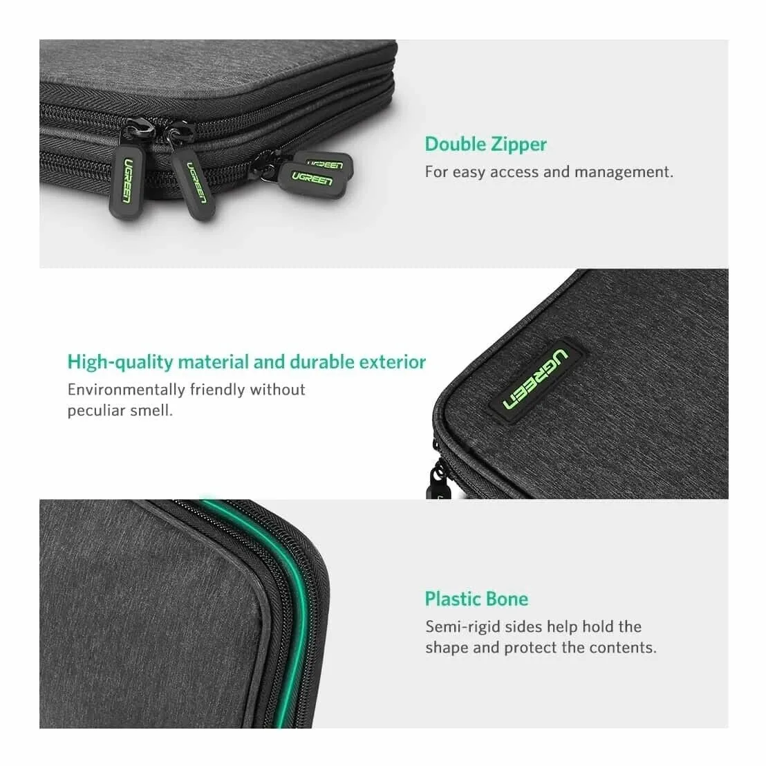 50147 Double Layer Electronic Accessories Organizer Travel Bag