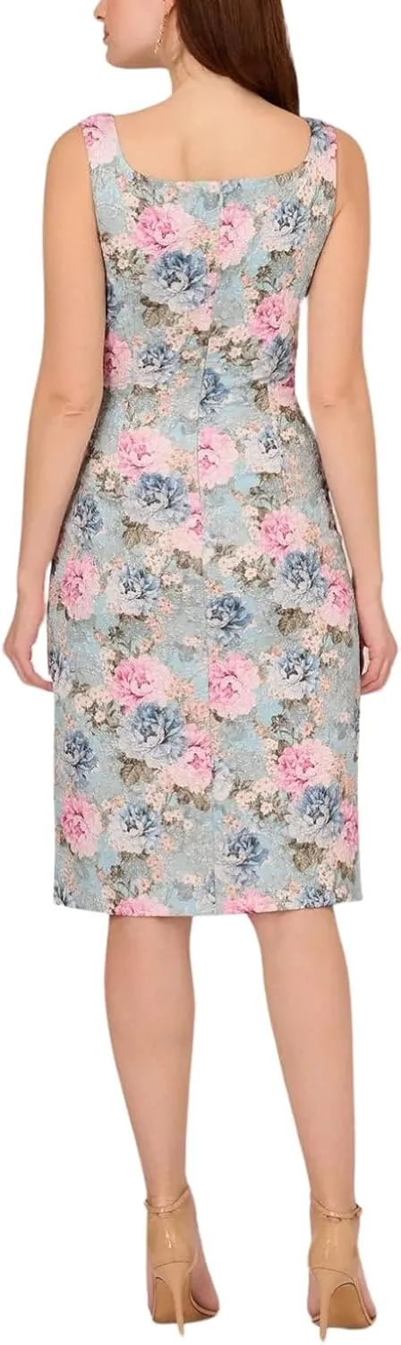 Adrianna Papell Women's Floral Matelasse Dress