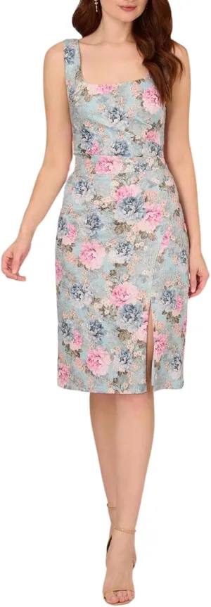 Adrianna Papell Women's Floral Matelasse Dress