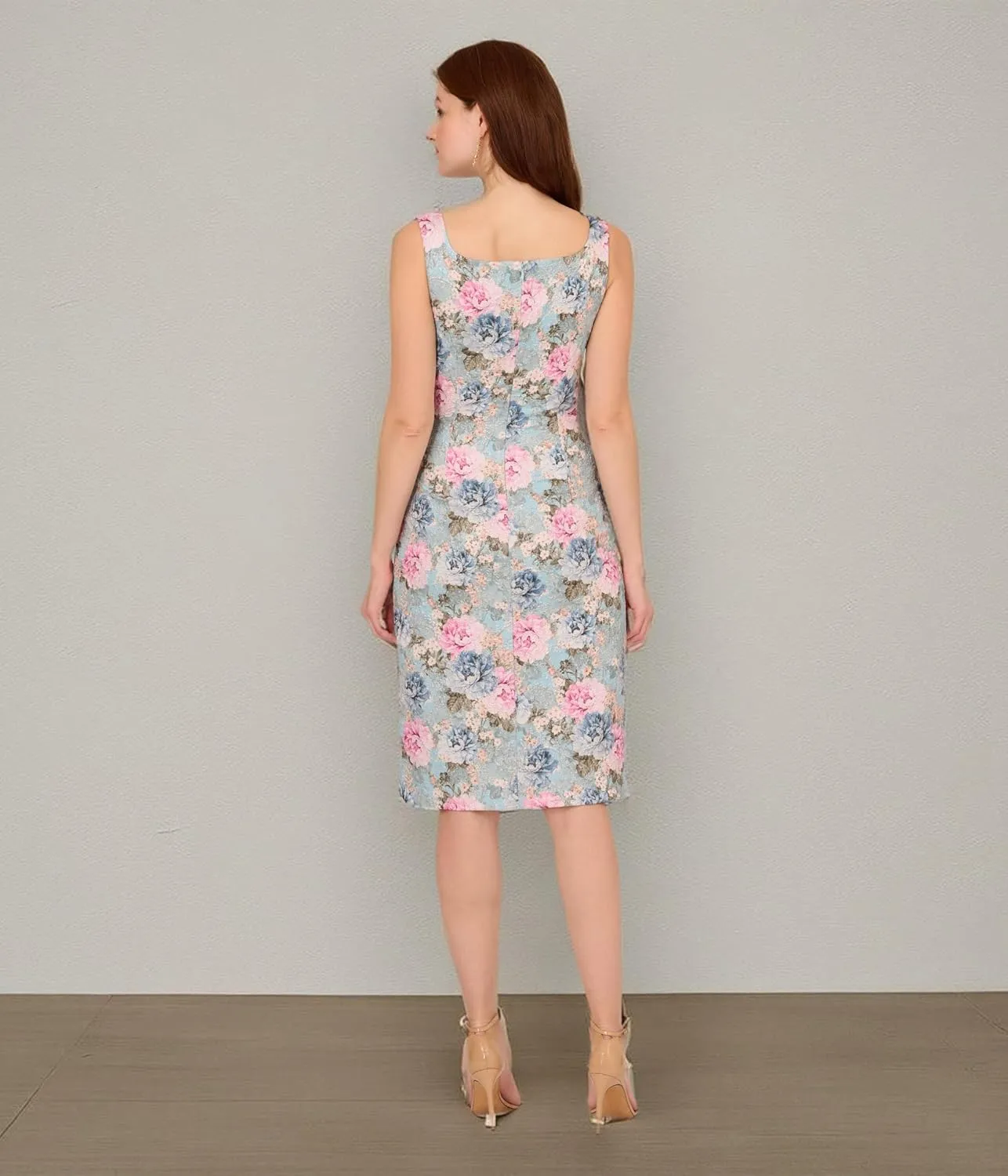 Adrianna Papell Women's Floral Matelasse Dress