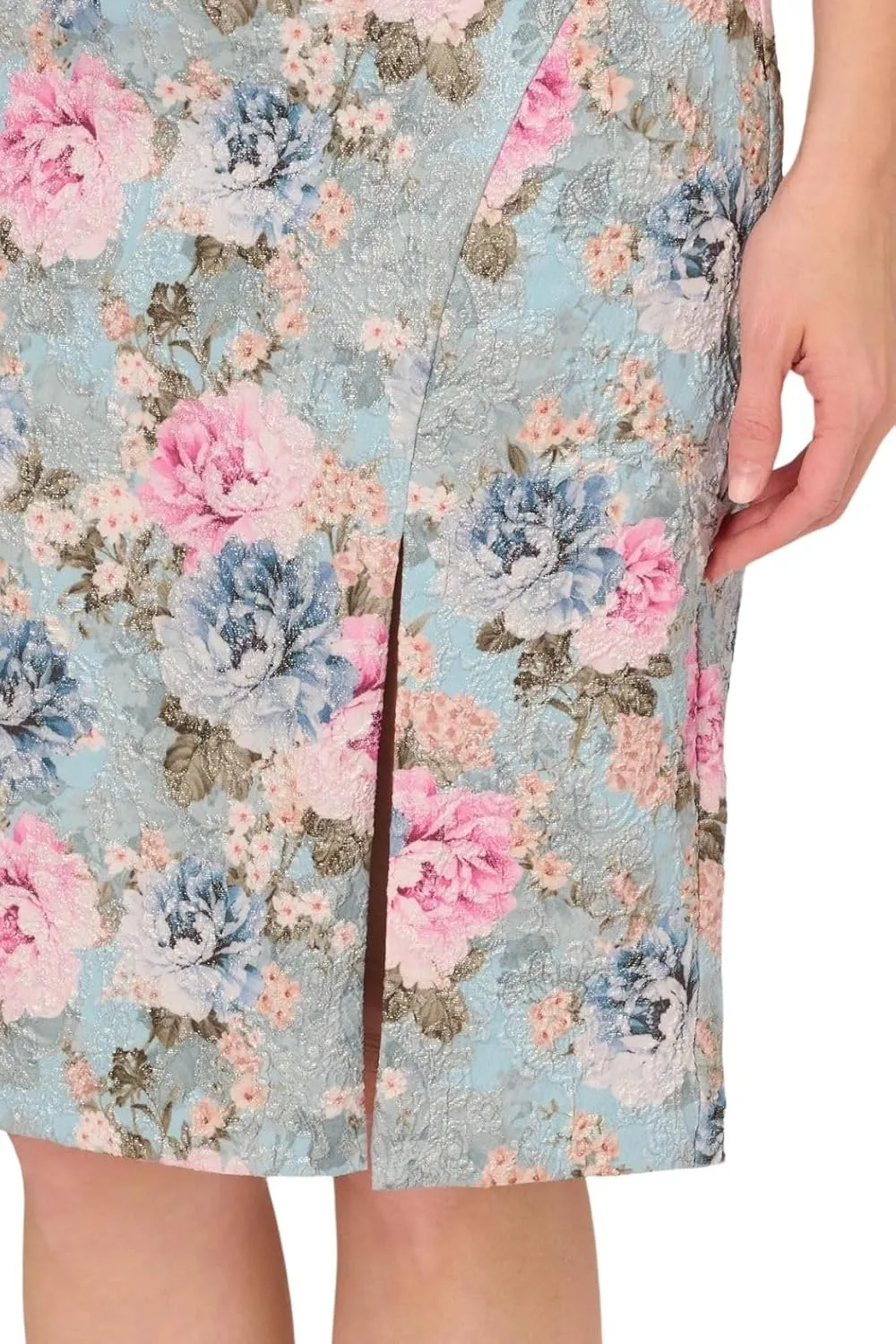 Adrianna Papell Women's Floral Matelasse Dress