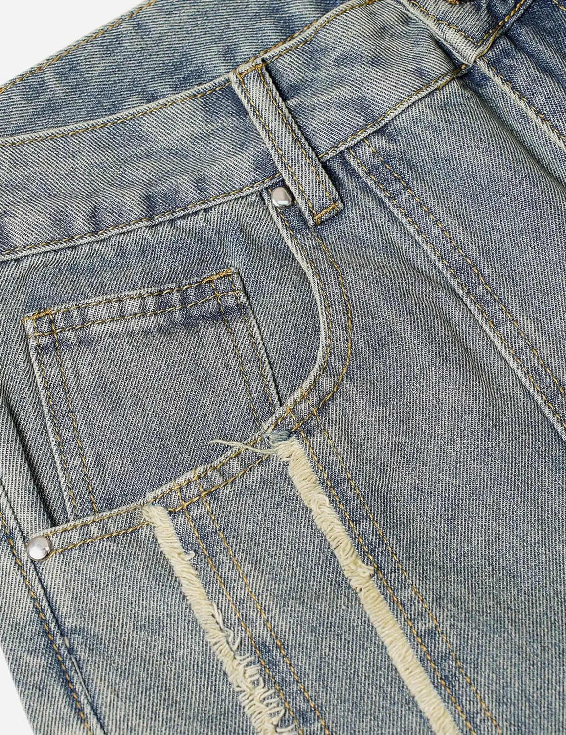 Aelfric Eden Mens Jeans Fringe Line Wide Leg Vintage Jean Y2k Hip Hop Baggy Trousers Unisex Streetwear Casual Denim Pants