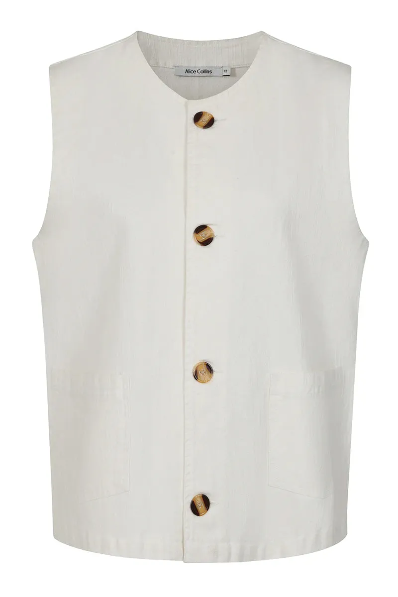 ALICE COLLINS Millie Gilet Cream