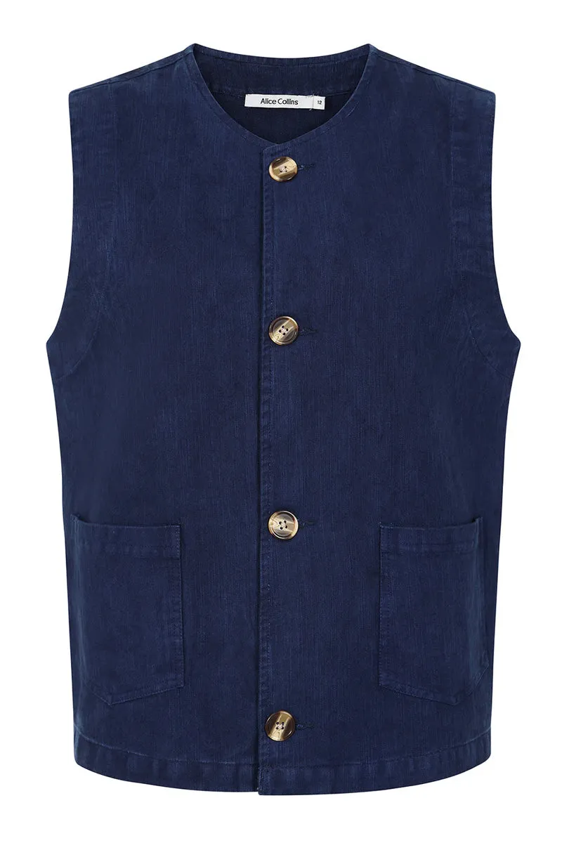 ALICE COLLINS Millie Gilet Midnight Blue