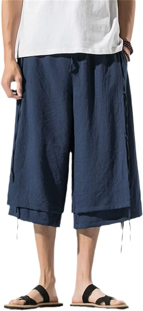 Alloaone Men Streetwear Harem Pants Chinese Style Jogging Pants Male Sweatpants Pants