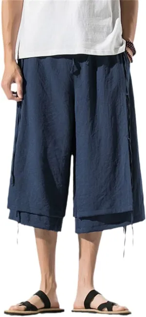 Alloaone Men Streetwear Harem Pants Chinese Style Jogging Pants Male Sweatpants Pants