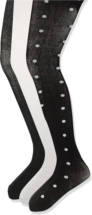 Amazon Essentials Girls' Cotton Tights, Pack of 3