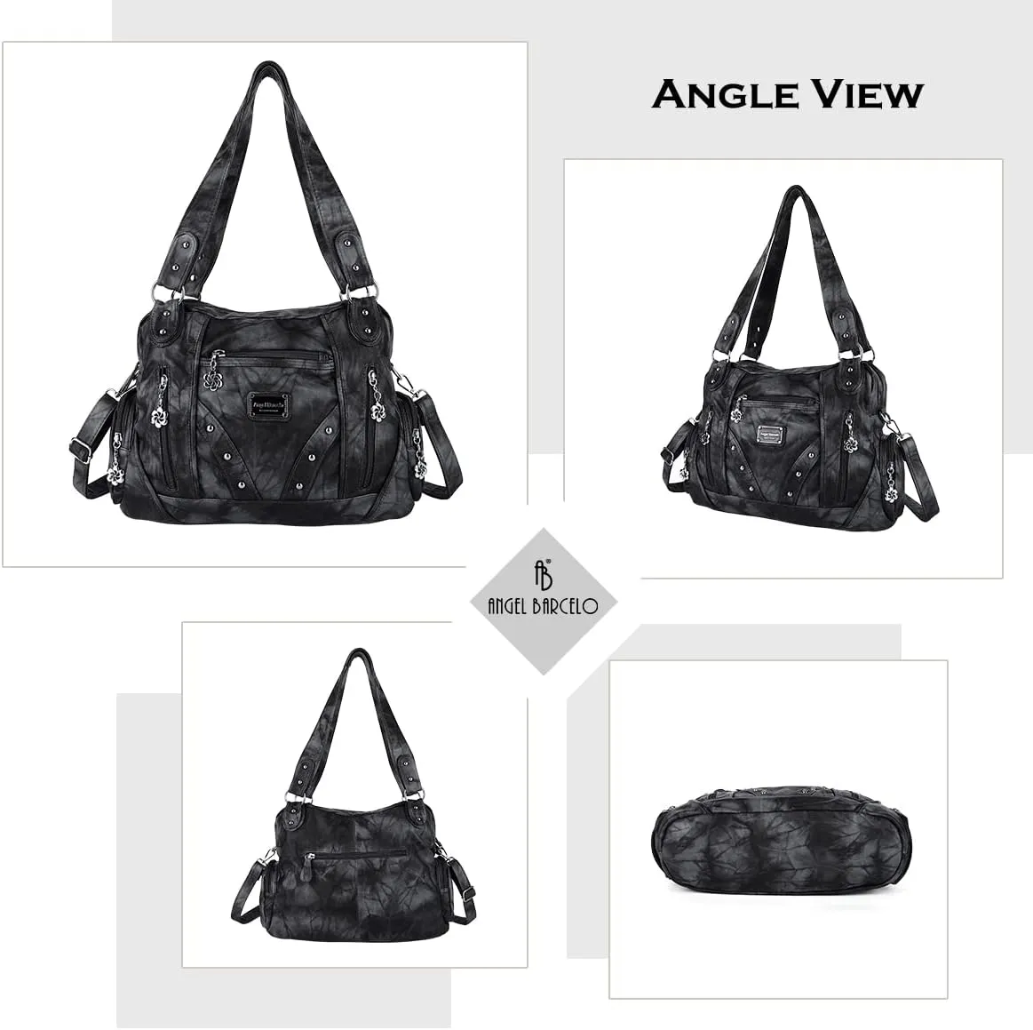 Angel Barcelo Hobo Bag for Women Crossbody Purse and Handbags Ladies Shoulder Bags