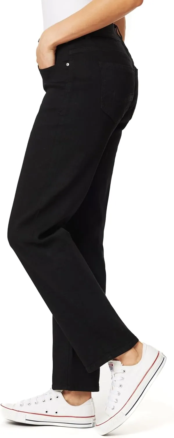Angels Forever Young Women's Curvy Straight Mid-Rise Jeans