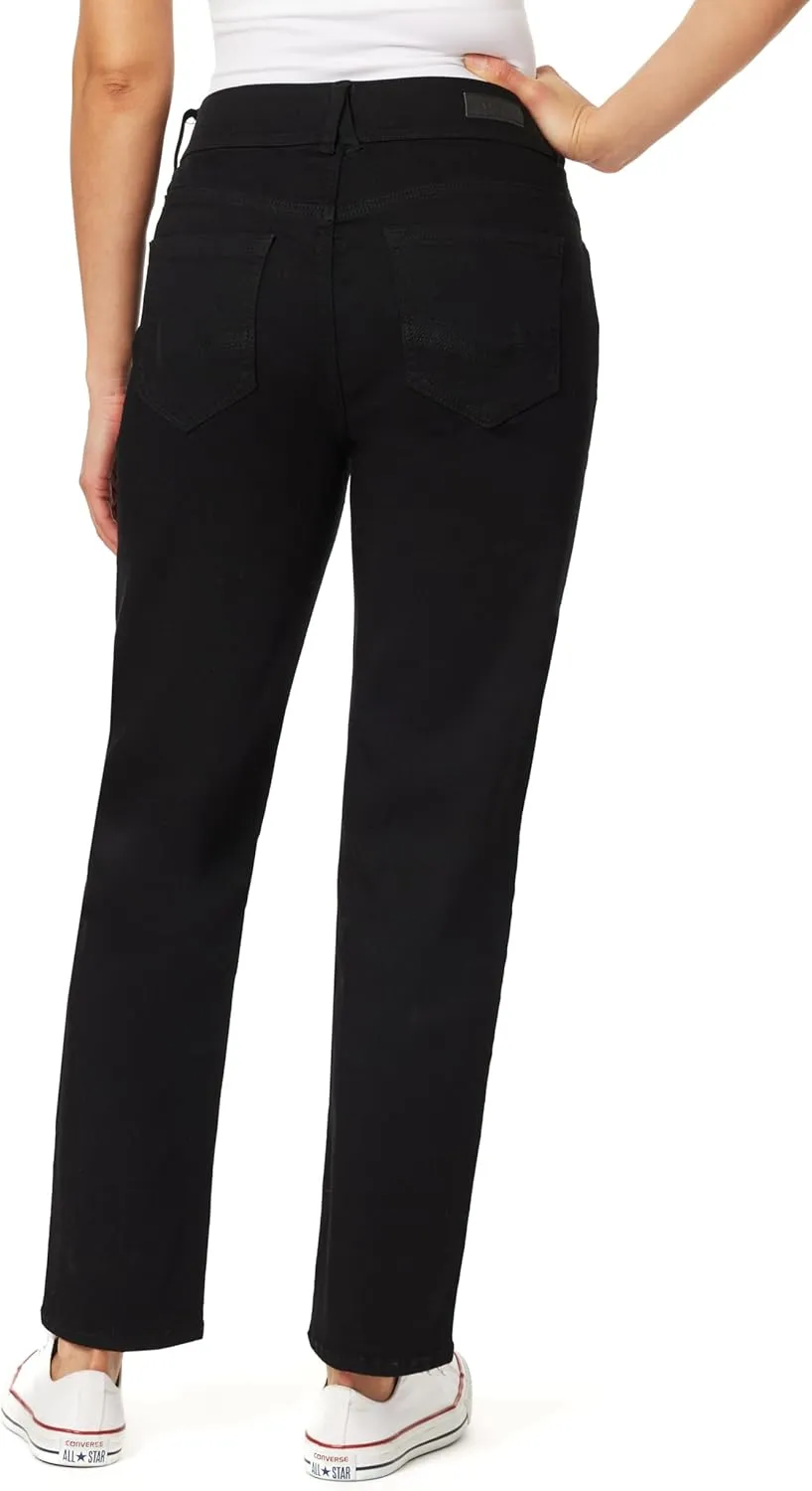 Angels Forever Young Women's Curvy Straight Mid-Rise Jeans