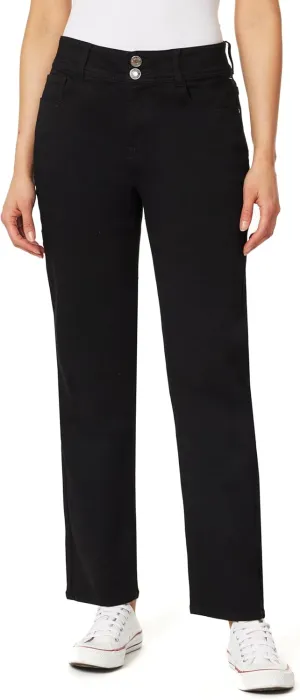 Angels Forever Young Women's Curvy Straight Mid-Rise Jeans