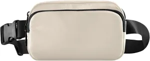 Antique White Belt Bags Small Waist Pouch Unisex Mini Belt Bag with Adjustable Strap