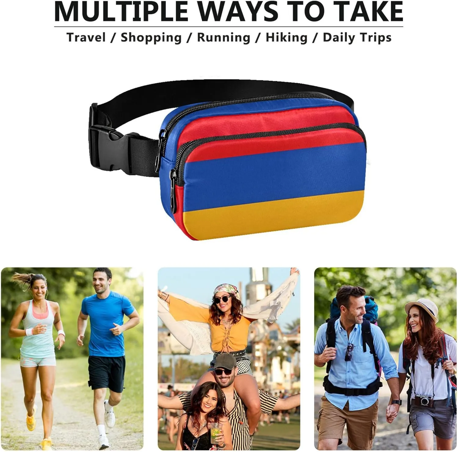 Armenia Flag Women Fanny Pack Waterproof Hip Bag Belt Purse Cute Waist Pouch for Women