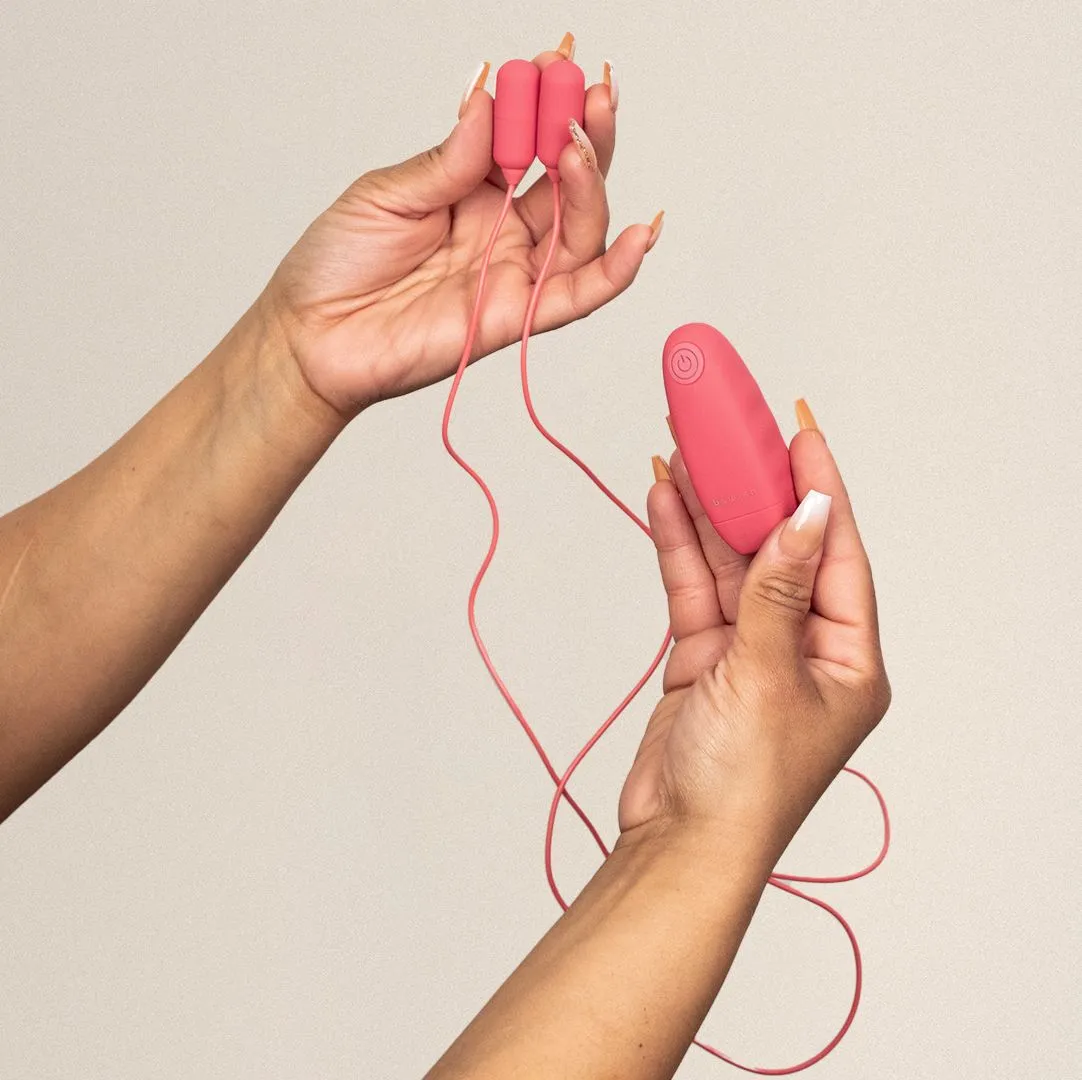 B Swish Bnear Classic Couples Double Egg Vibrator Guava