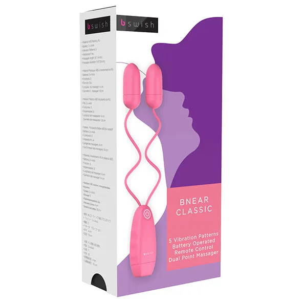 B Swish Bnear Classic Couples Double Egg Vibrator Guava