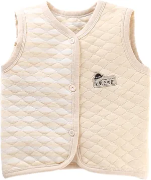 Baby Cotton Warm Vest Thick Thermal Waistcoat Padded Gilets Sleeveless Cardigan Coat for Boys Girls
