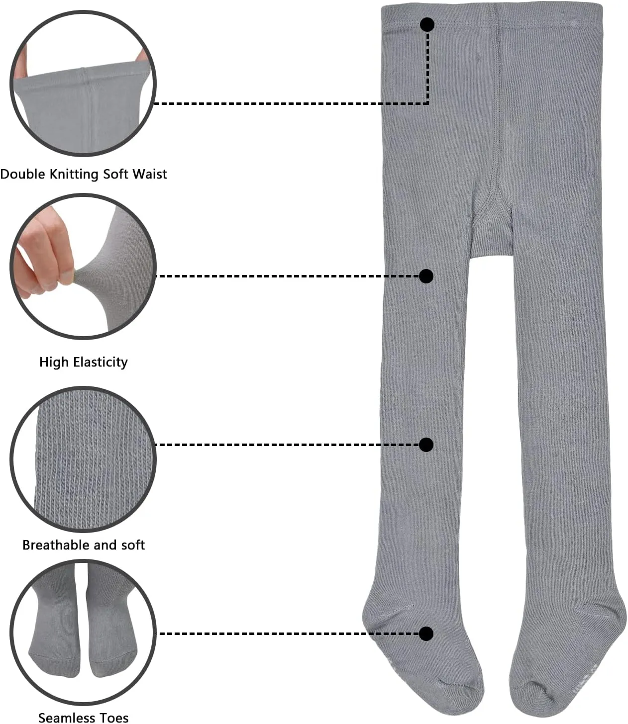 Baby Tights 4 Pack Newborn Infant Toddler Girls Cotton Tights Cable Knit Leggings Stockings For Baby Girls Aged 0-24 months