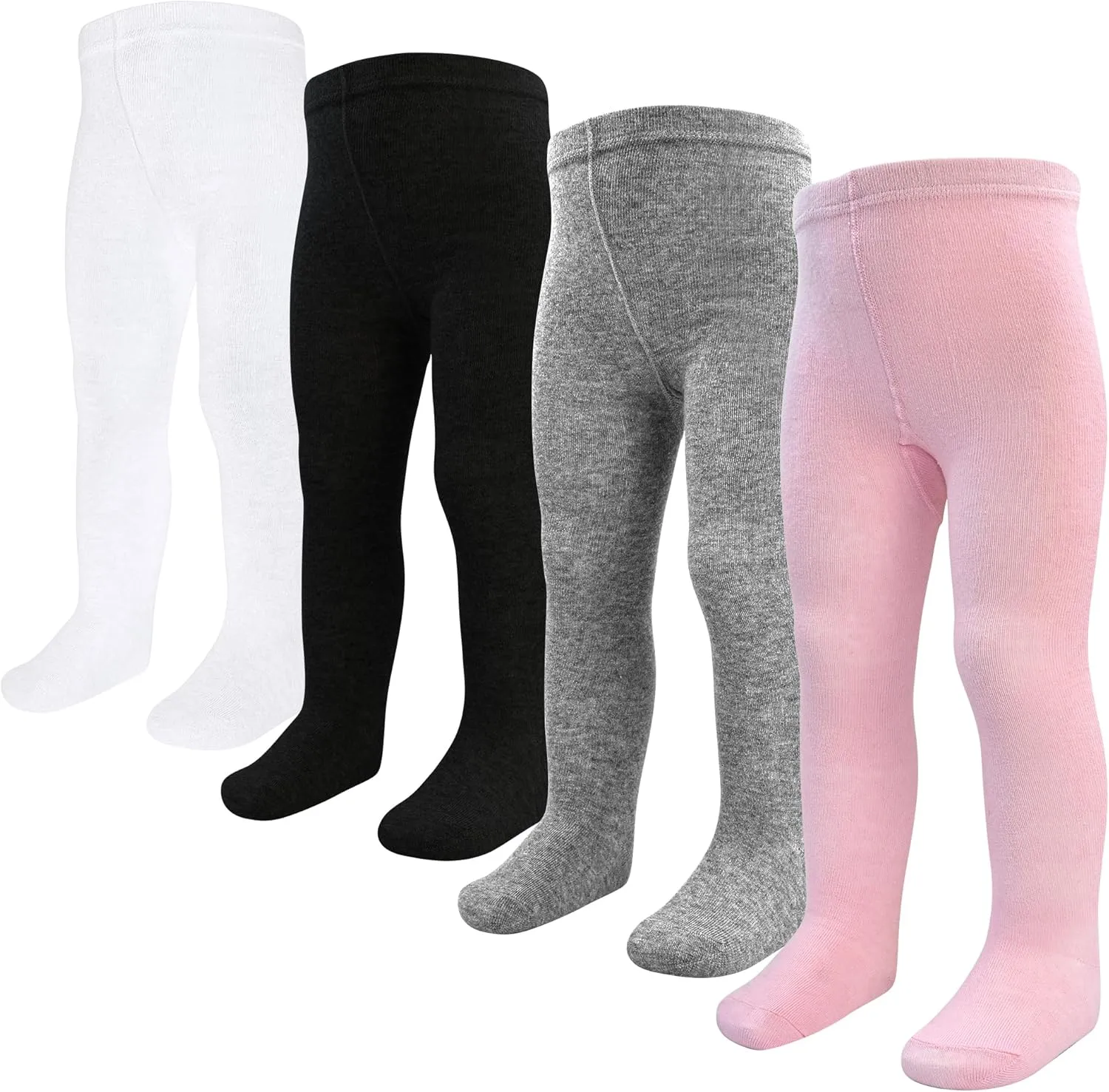 Baby Tights 4 Pack Newborn Infant Toddler Girls Cotton Tights Cable Knit Leggings Stockings For Baby Girls Aged 0-24 months