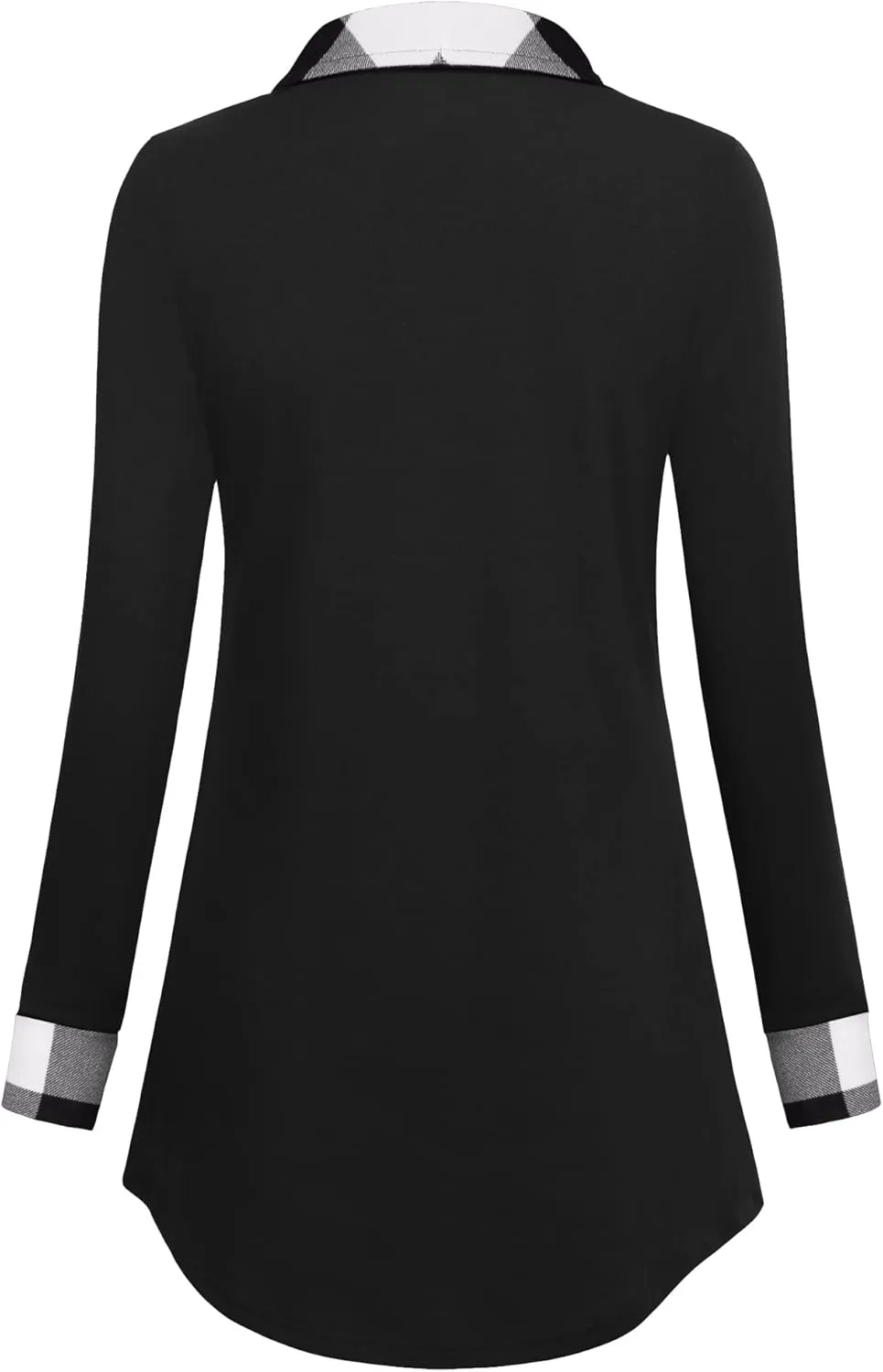 Bebonnie Womens Long Sleeve Casual V Neck Sweatshirts Pullover Tunic Tops with Buttons