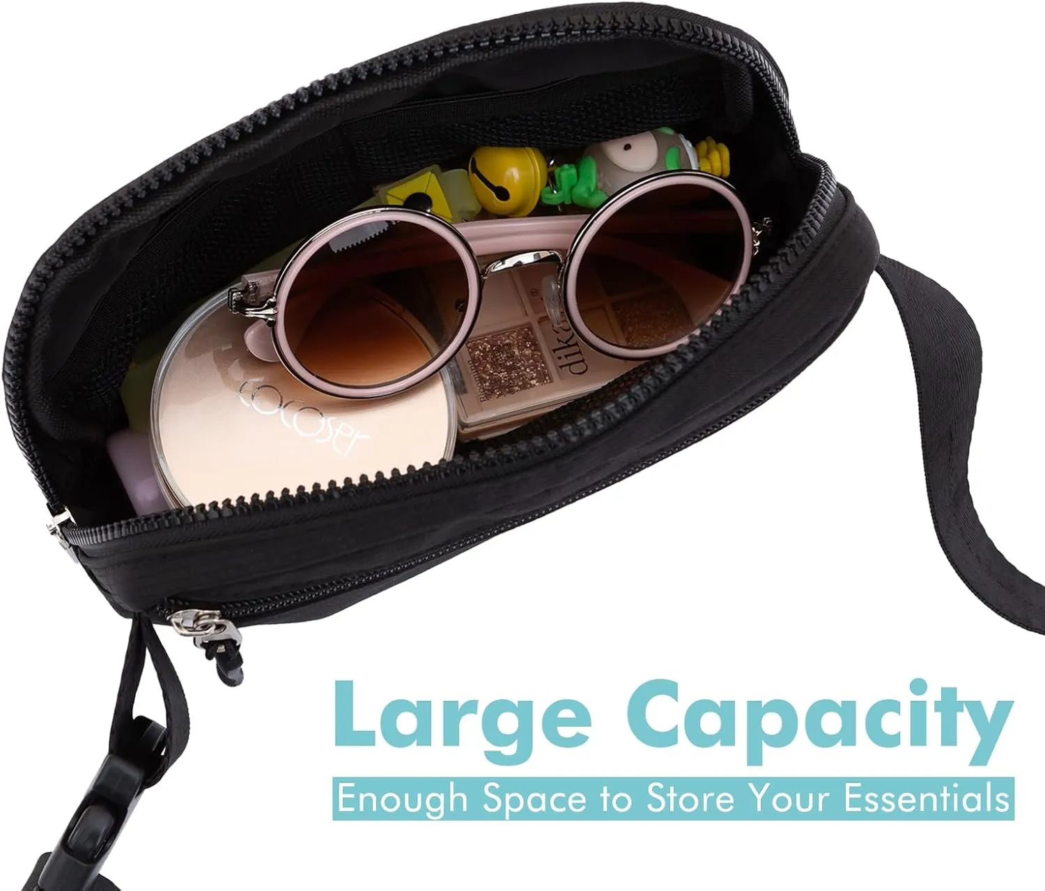 Birthday Gifts for 6 7 8 9 10 11 12 13 14 15 Year Old Girls,Belt Bag Fanny Pack Crossbody Bags Purse for Kids,Cute Teen Trendy Stuff Travel EssentialsLetter Belt Bag For Girls Black