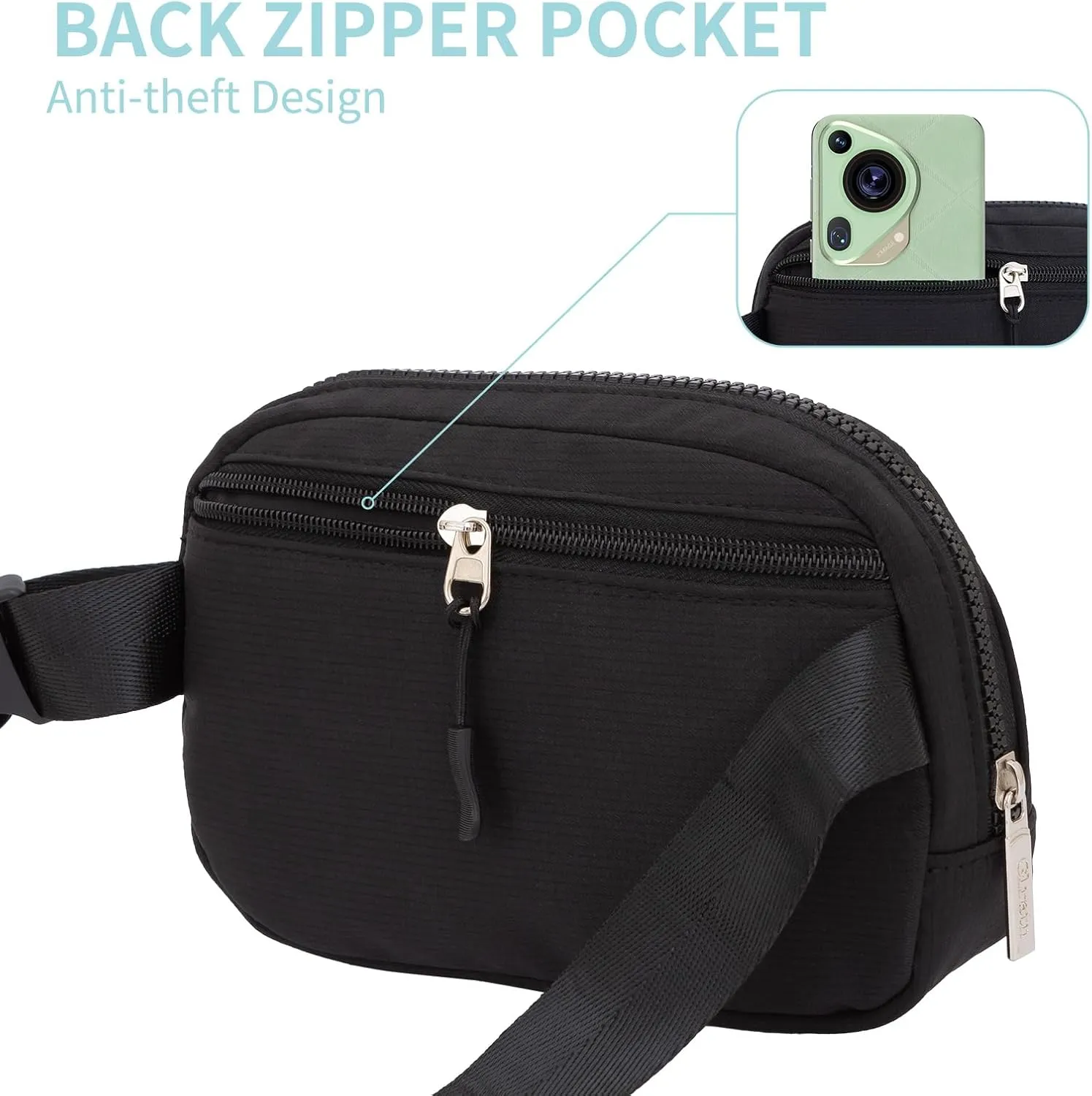 Birthday Gifts for 6 7 8 9 10 11 12 13 14 15 Year Old Girls,Belt Bag Fanny Pack Crossbody Bags Purse for Kids,Cute Teen Trendy Stuff Travel EssentialsLetter Belt Bag For Girls Black