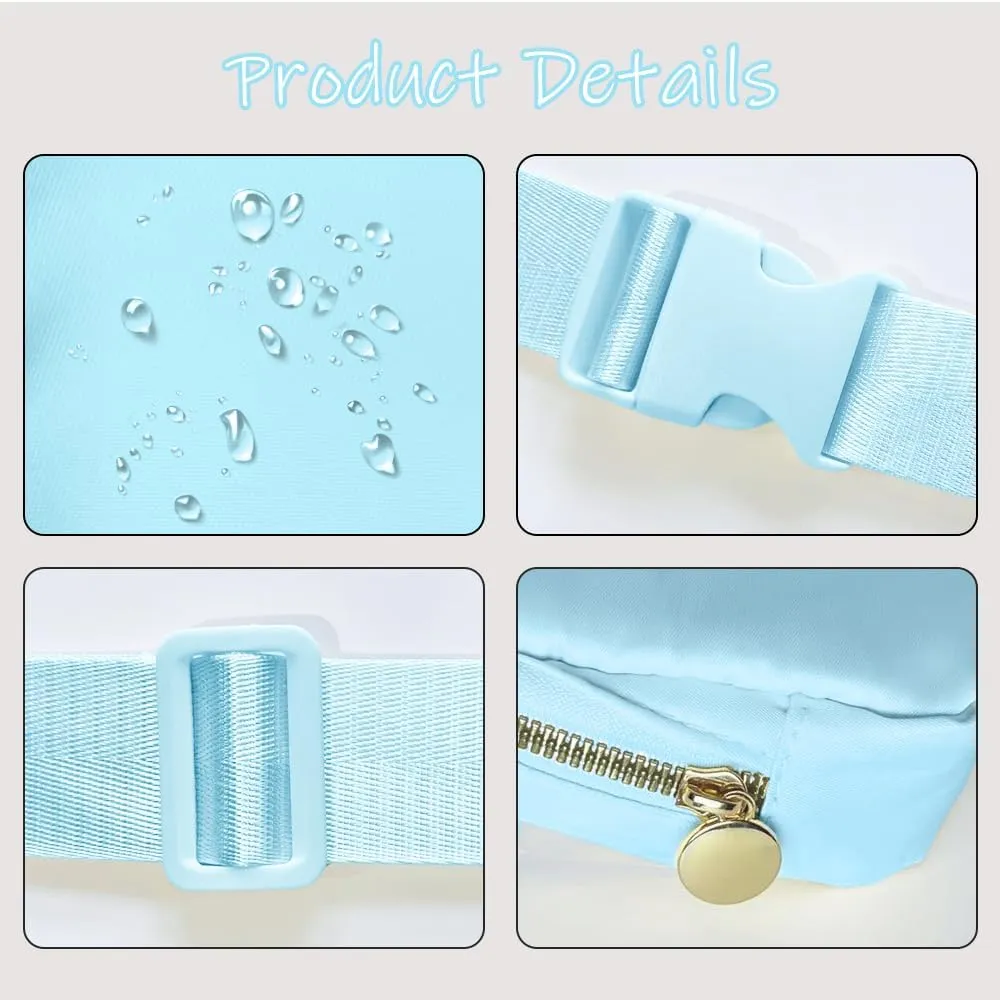 Birthday Gifts for 6 7 8 9 10 11 12 13 15 18 Year Old Girls, Initial Letter Waist Fanny Packs Crossbody Bag Belt Bag Cute Trendy Preppy Stuff for Kids Teens Women (S, Icing Blue)