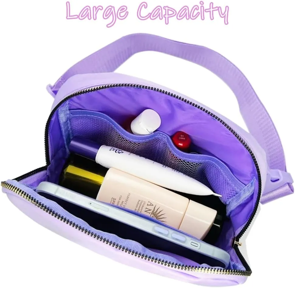Birthday Gifts for 6 7 8 9 10 11 12 13 15 18 Year Old Girls, Initial Letter Waist Fanny Packs Crossbody Bag Belt Bag Cute Trendy Preppy Stuff for Kids Teens Women (S, Lavender)