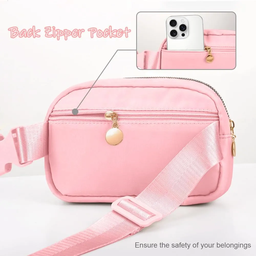 Birthday Gifts for 6 7 8 9 10 11 12 13 15 18 Year Old Girls, Initial Letter Waist Fanny Packs Crossbody Bag Belt Bag Cute Trendy Preppy Stuff for Kids Teens Women (S, Pink)