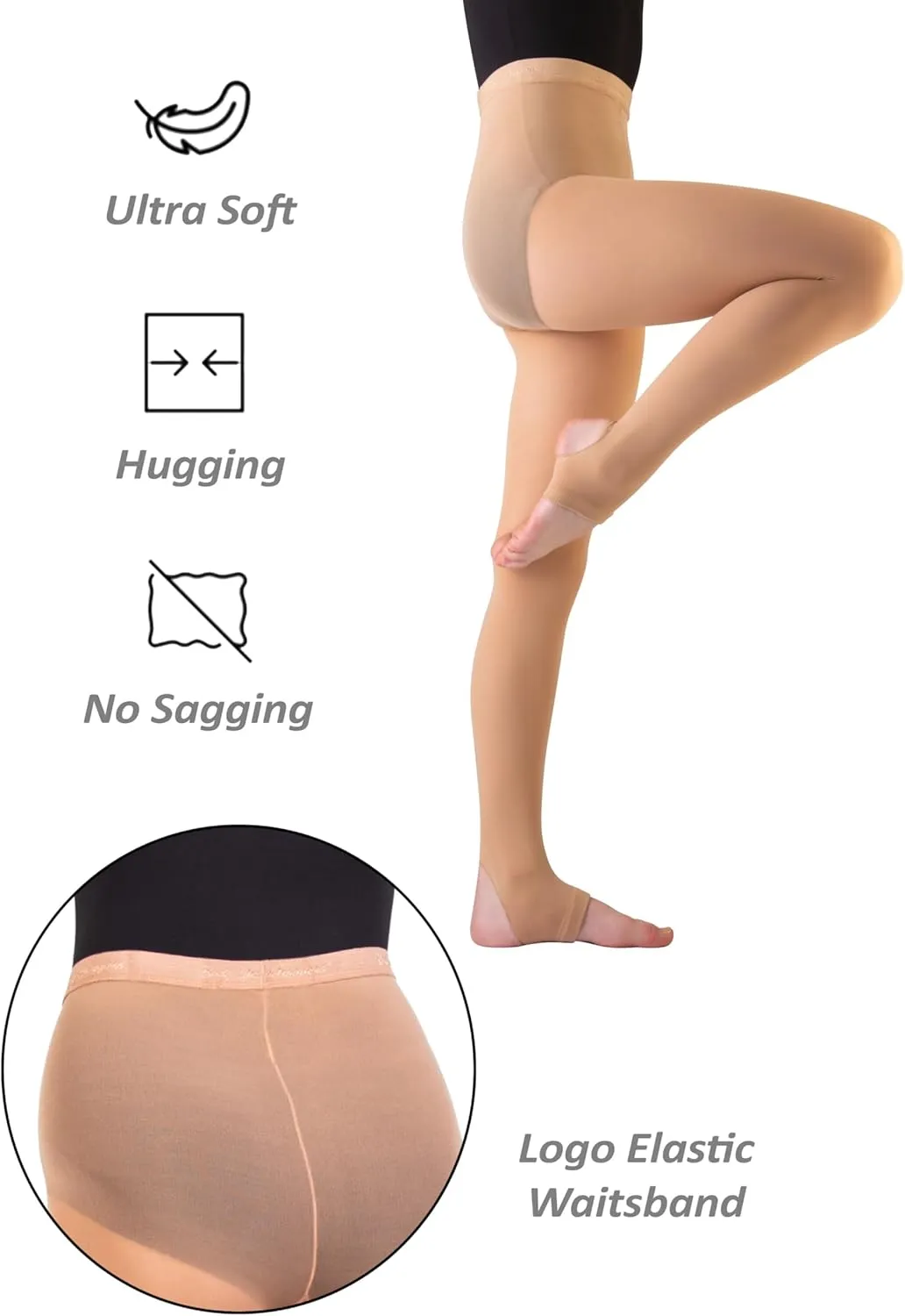 Body Wrappers Womens Total STRETCH Stirrup Tights - A32 / A32X