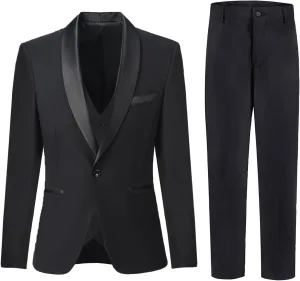 Boys Suit for Toddler Tuxedo Kids Formal Suits Set 5 Pieces Wedding Outfit
