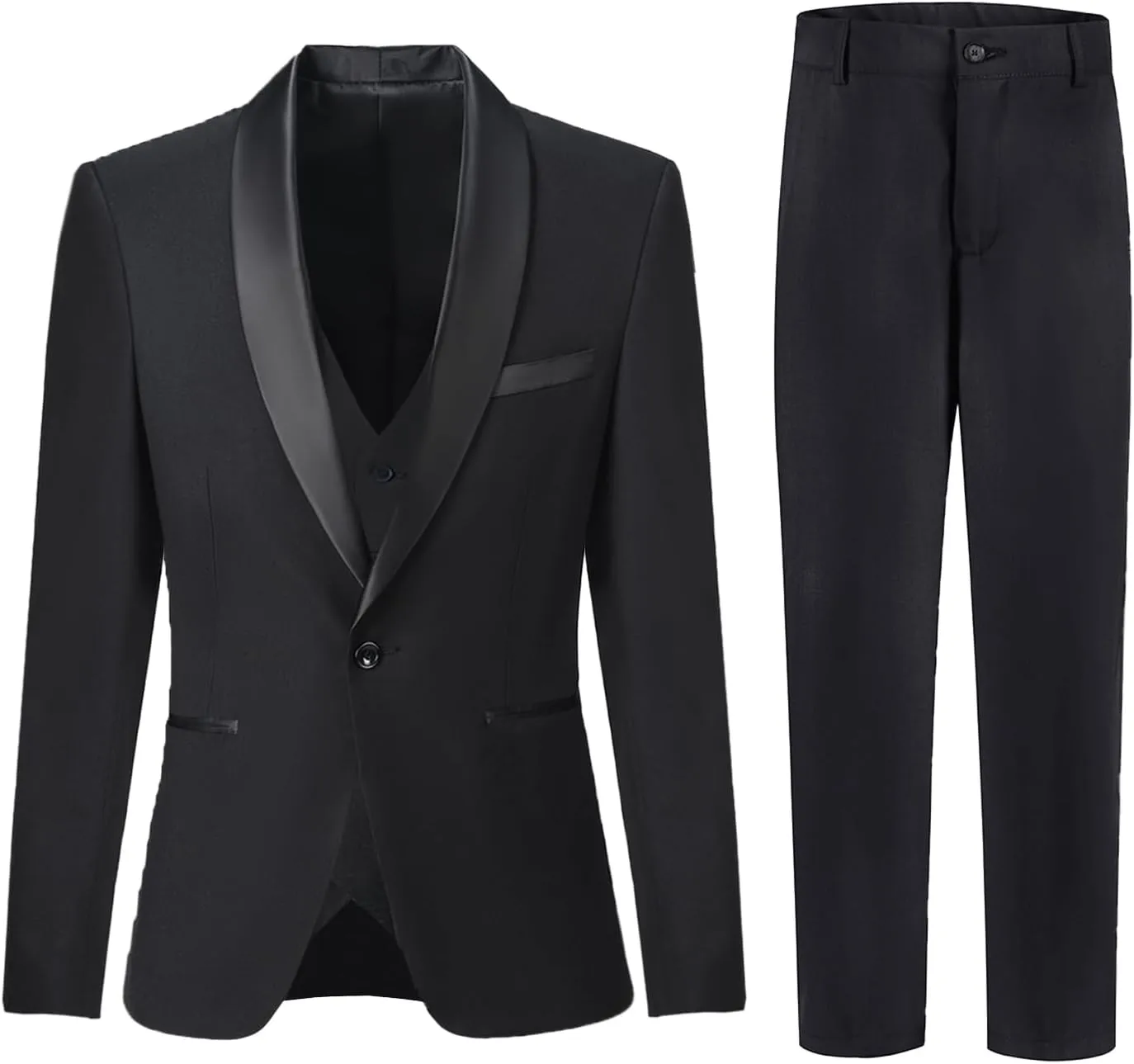 Boys Suit for Toddler Tuxedo Kids Formal Suits Set 5 Pieces Wedding Outfit