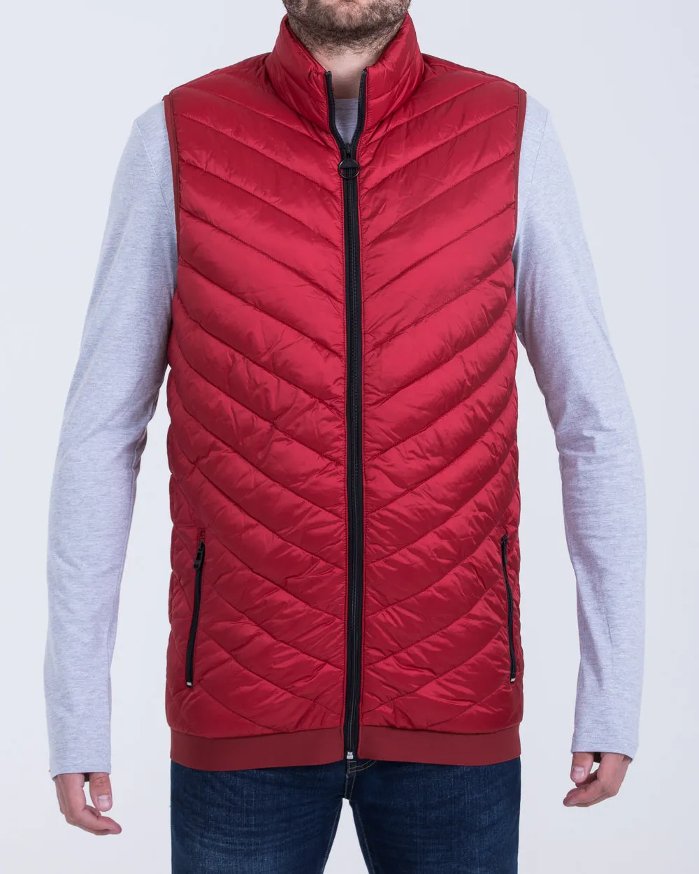 Cabano Tall Quilted Gilet (red)