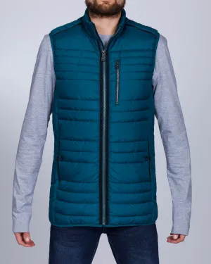 Cabano Tall Quilted Gilet (turquoise)
