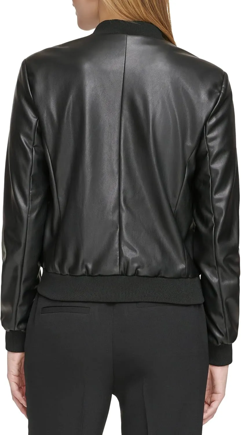 Calvin Klein Women's Bomber Jacket Zip Front