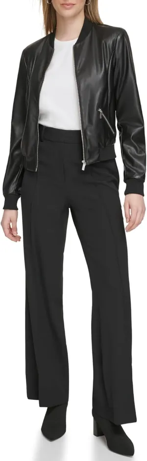Calvin Klein Women's Bomber Jacket Zip Front