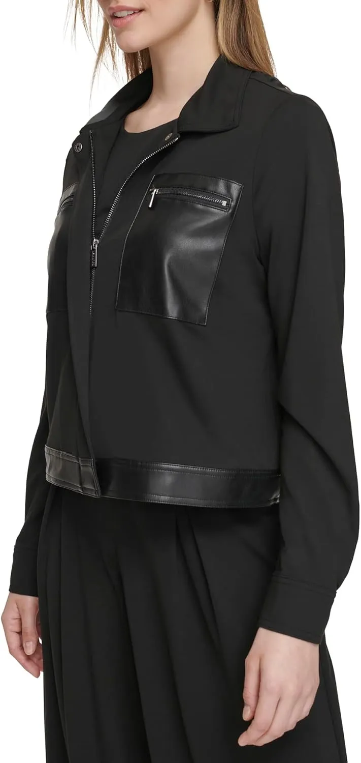 Calvin Klein Women's Jacket Knit Zip Front