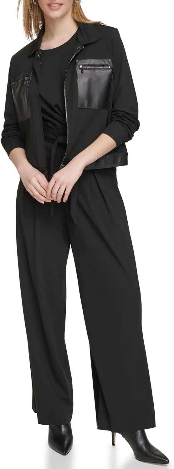 Calvin Klein Women's Jacket Knit Zip Front