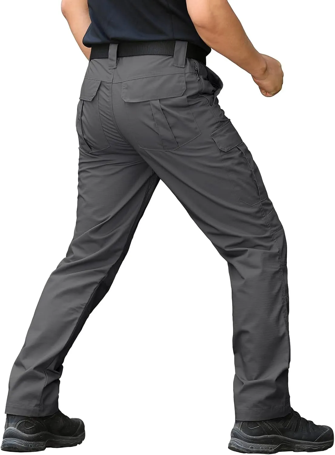 CARWORNIC Men's Ripstop Tactical Pants Water-Resistant Military Cargo Pants Lightweight EDC Pockets Outdoor Hiking Work Pants