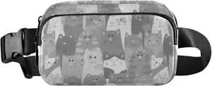Cats Doodle Cartoon Fanny Packs for Women Waterproof Belt Bags Hip Pack Trendy Crossbody Waist Purse