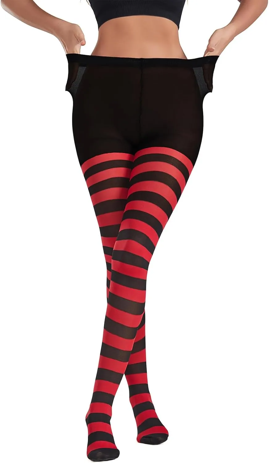 Century Star Halloween Striped Womens Tights Stockings Footed Pantyhose Witch Leggings Girls Halloween Costume Party