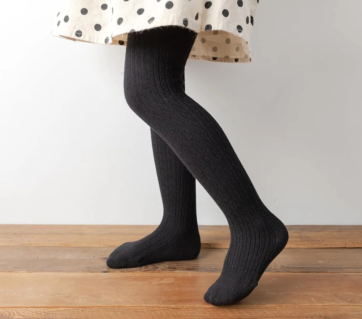 CHUNG Toddler Little Girls Cotton Tights Footed Thick Winter Cable Knit Legging Pantyhose Stocking