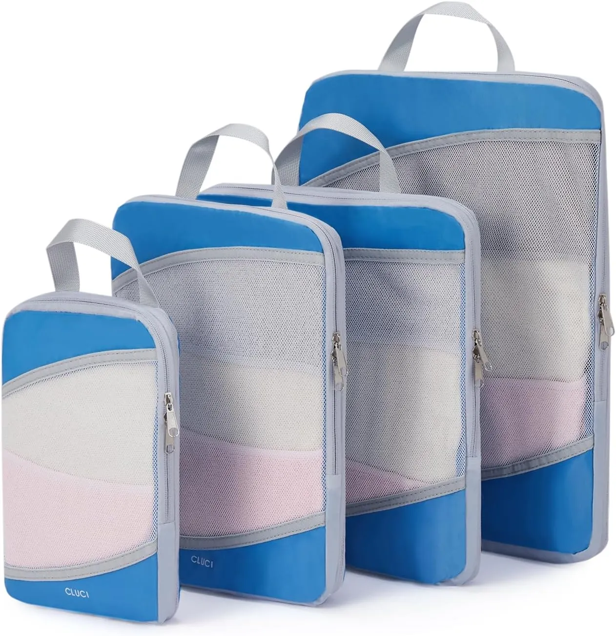 CLUCI Compression Packing Cubes for Travel, 7 Set/4 Set Travel Essentials, Organizer Bags for Luggage Accessories